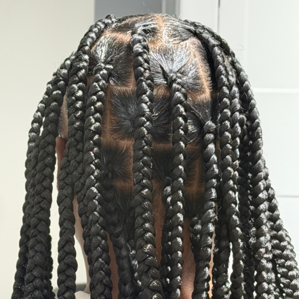 Large Knotless box braids at Blended Beauty Hair in brooklyn, NY