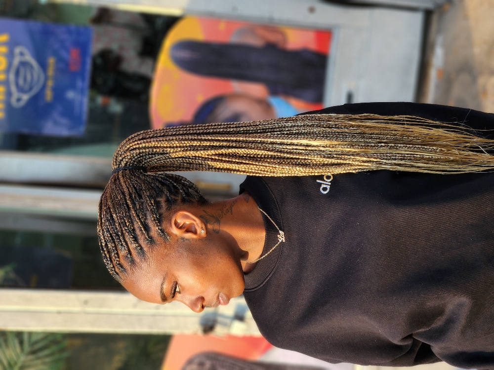 Small Medium Colored Knotless at MaryamuAfricanbraids in Newark, NJ