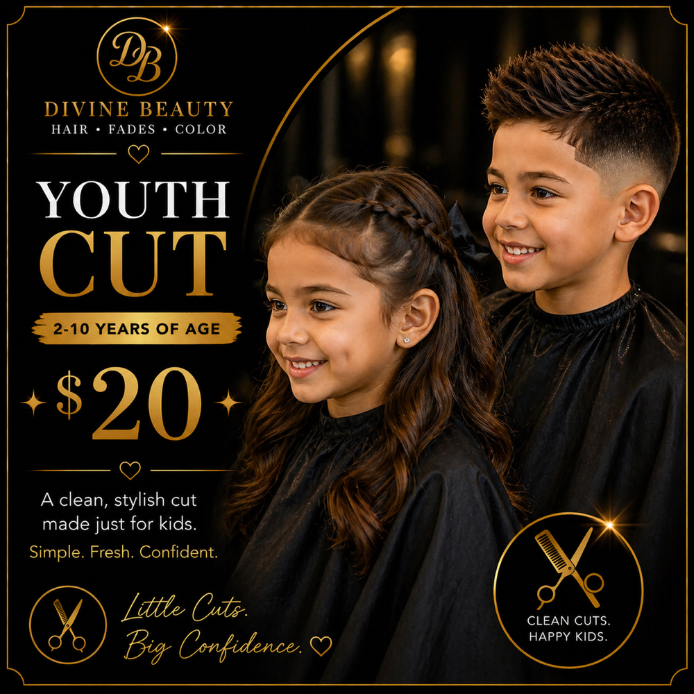 Kids Cut (2-10) Of Age at Mandy @ Divine Beauty in New Paris, OH