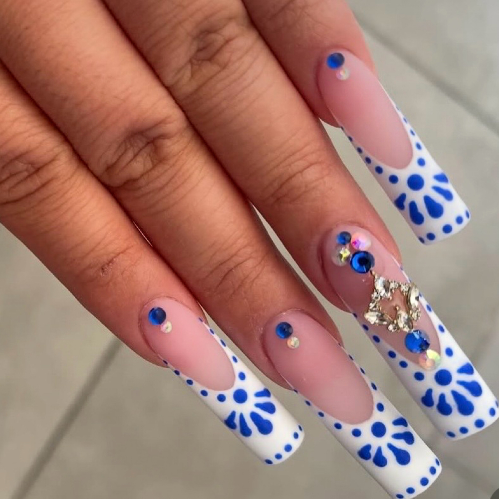 Acrylic Square Shape (size: Long) at Garfias Nail Studio in San Gabriel, CA
