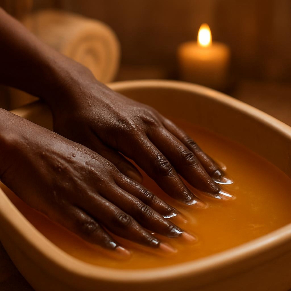 Paraffin Hand treatment at NLB Artistry in New York, NY