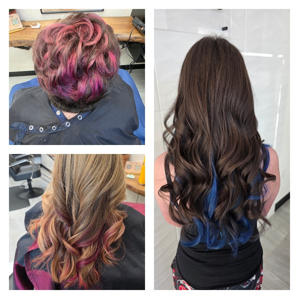 Fashion color Highlights💚💙💜🩵❤️ at Hair by Kerrie in Cibolo, TX