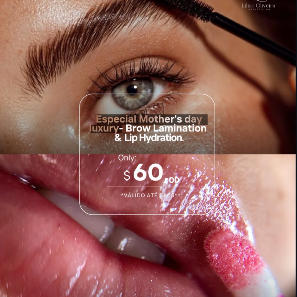 Brow lamination+lip Mask at Lilian Oliveira Aesthetician in Malden, MA