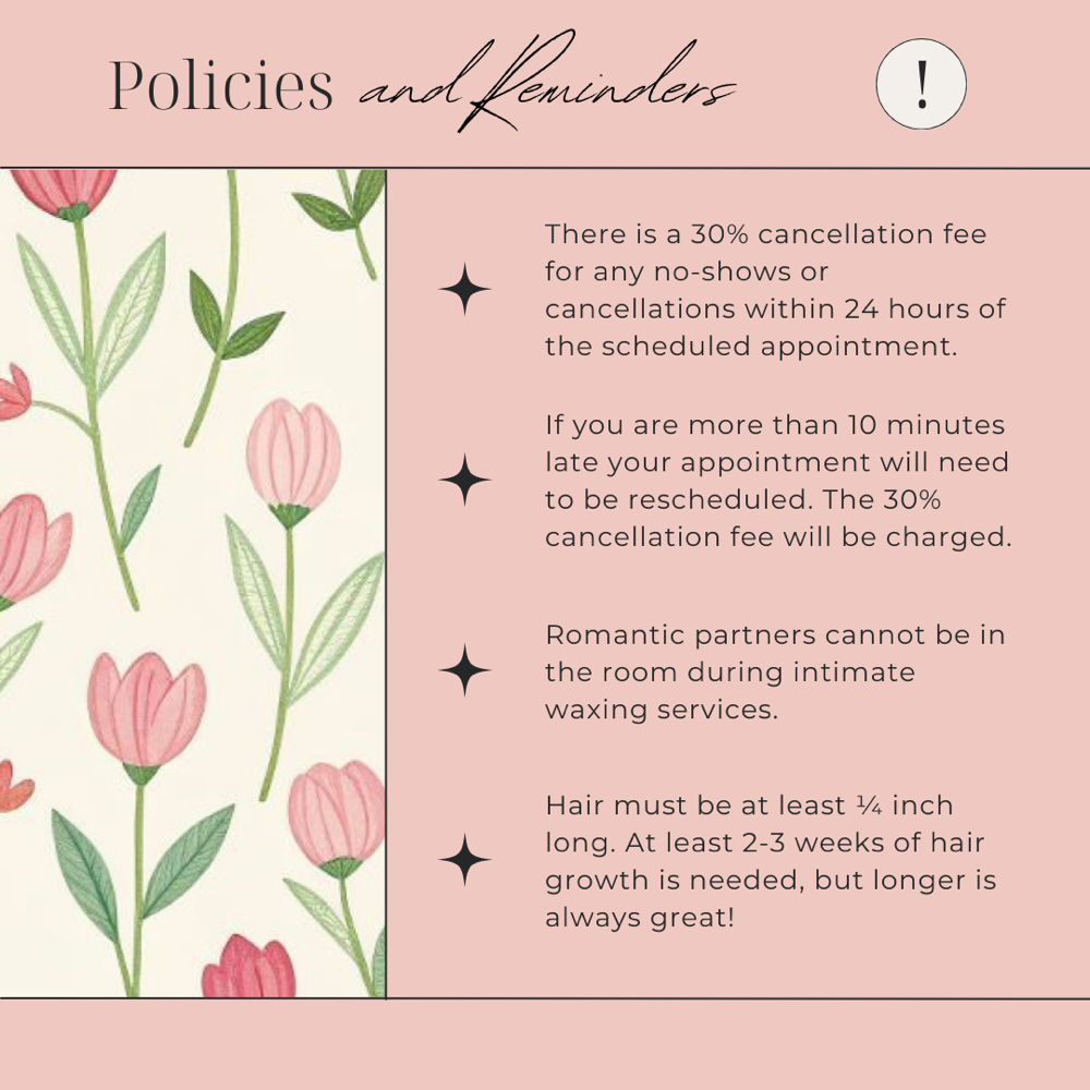 Cancellation/No-show fee at Pastel Waxing in Columbia, MO