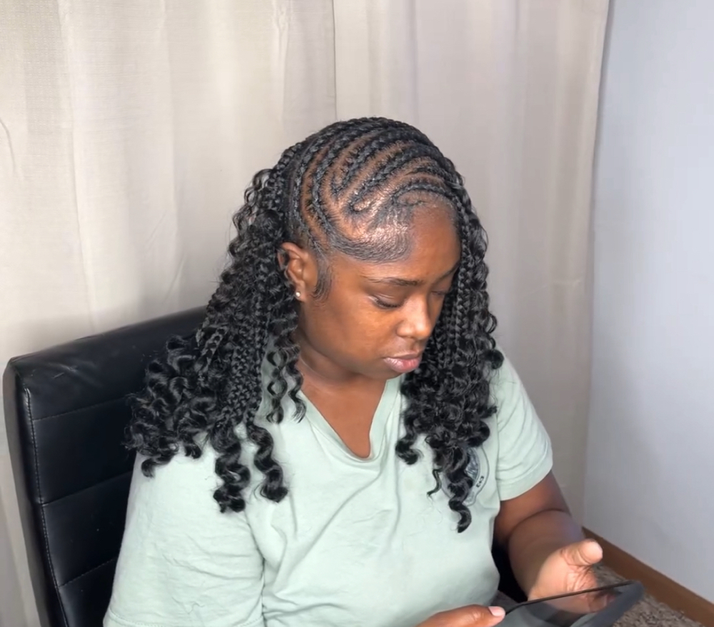 medium (lemonade) fulani braids