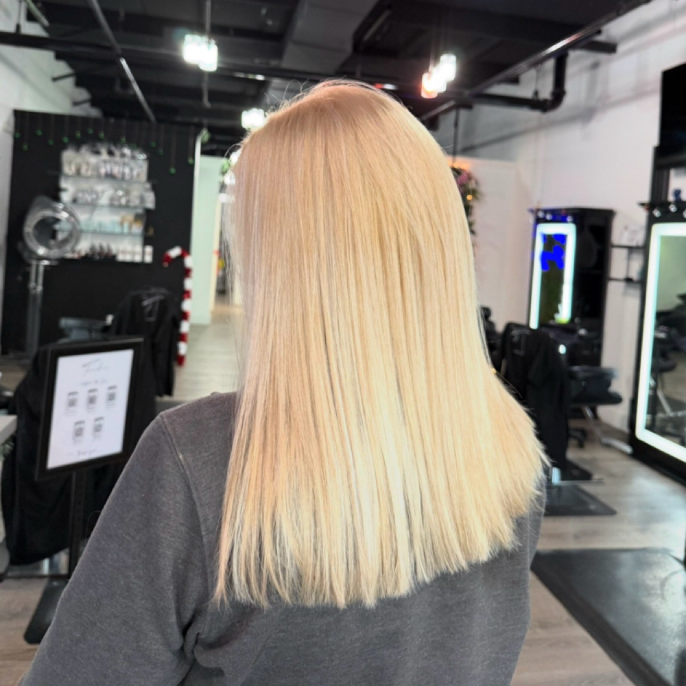 Single Process Blonde Retouch at Hair by Jenna Marie in Seabrook, NH