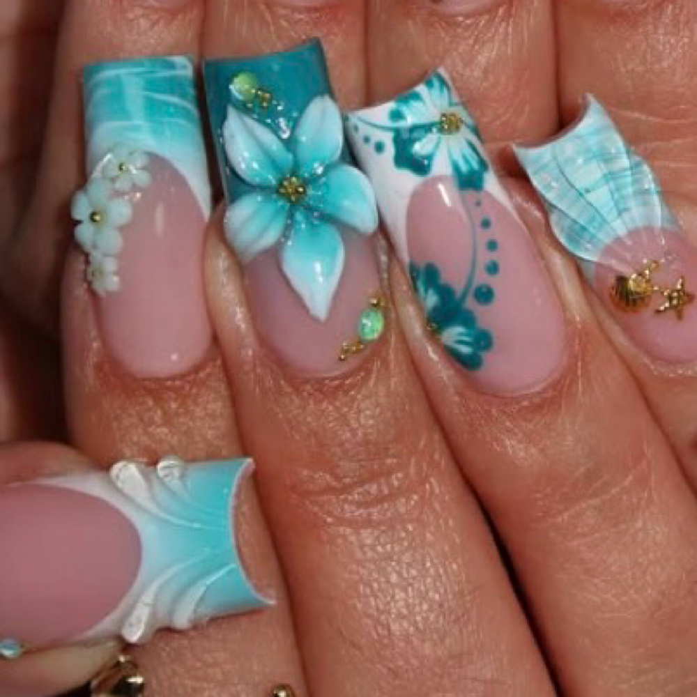 Full Hand Nail Art/ Charms at Pretty & Pink in Fort Myers, FL