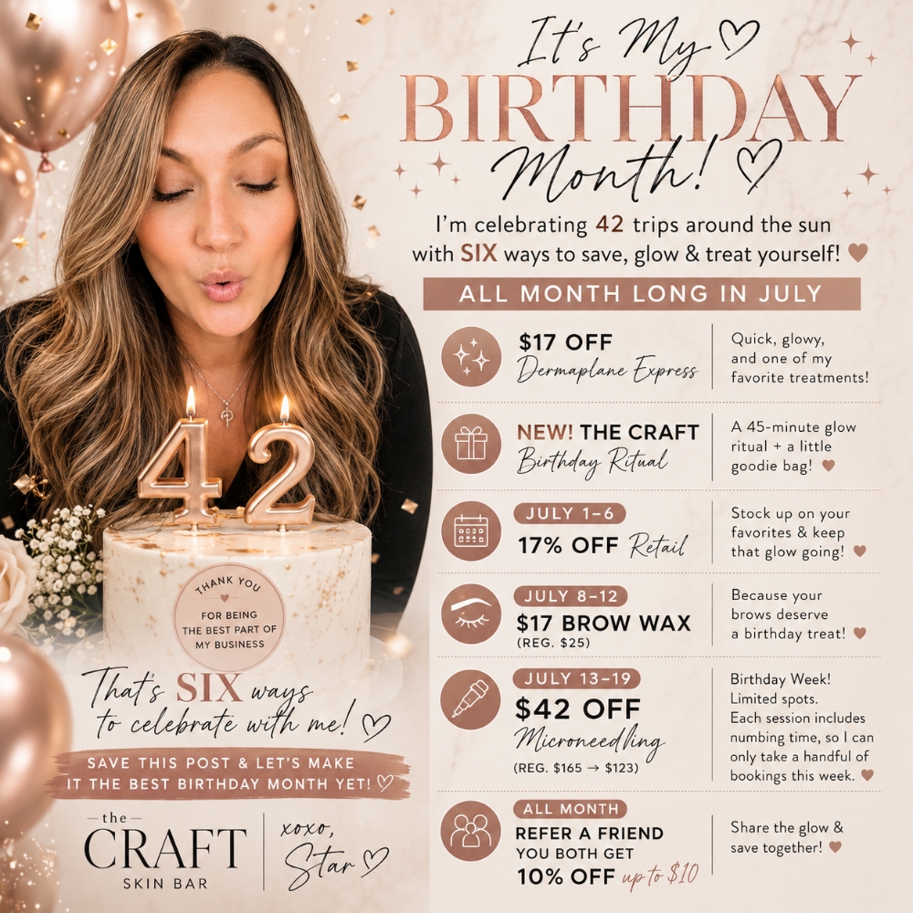 The Craft Birthday Ritual at The Craft Skin Bar in Chandler, AZ