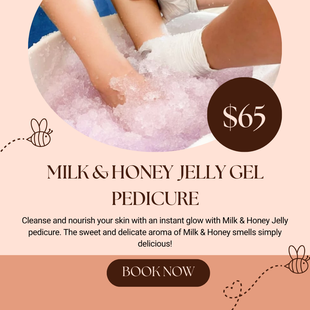 Honey And Milk Jelly Gel pedicure