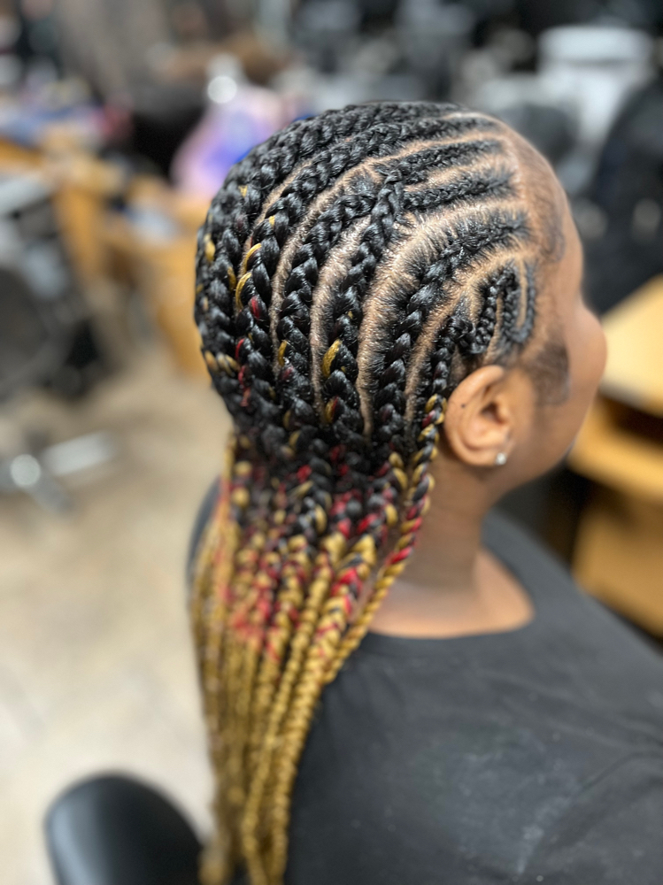 8-10 Straight Backs w/Braiding Hair at Malayzian Stylez in Hammond, IN