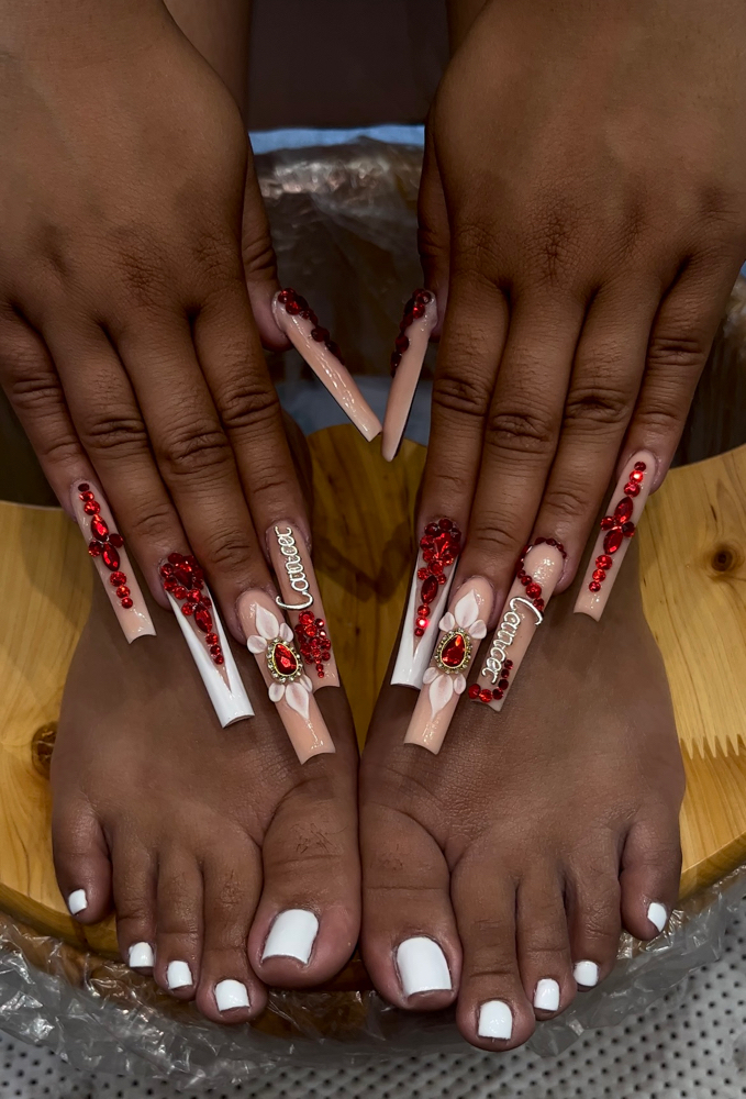 FULL SET + GEL PEDICURE at MaBlingzMe in Stockton, CA