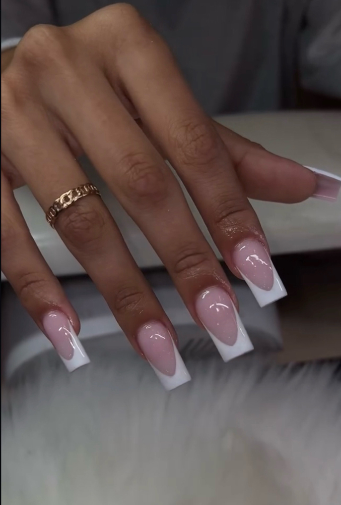 French Paint at Rubiiglownails in North Carolina, NC