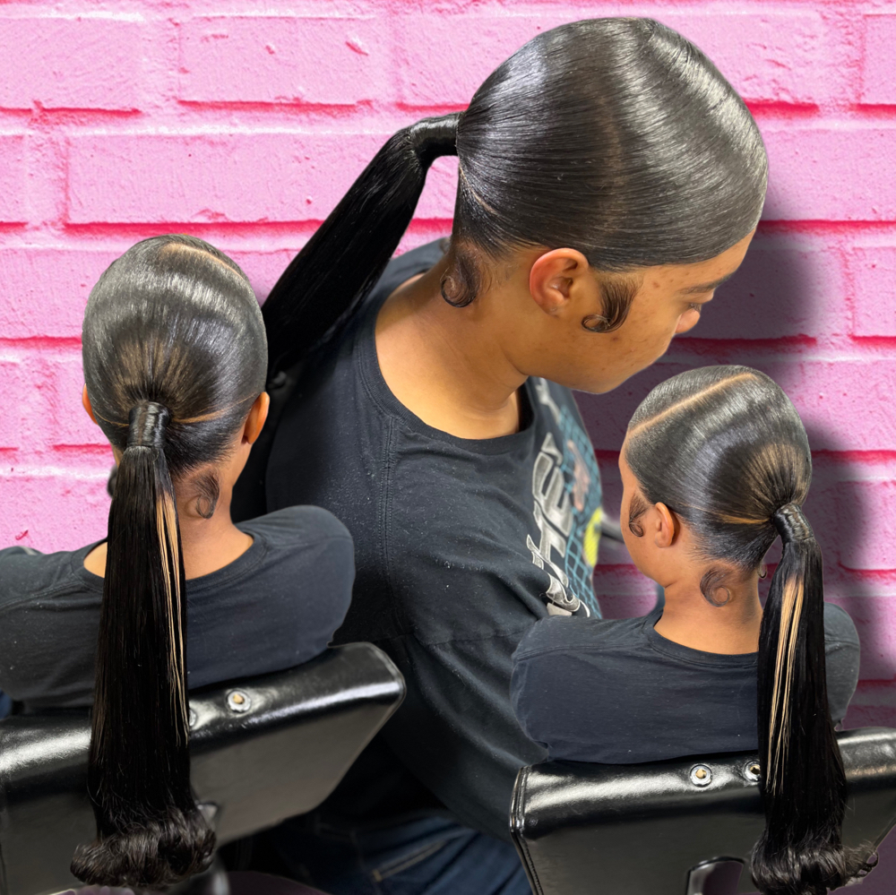 Side Swoop Dramatic Baby Hair Pony