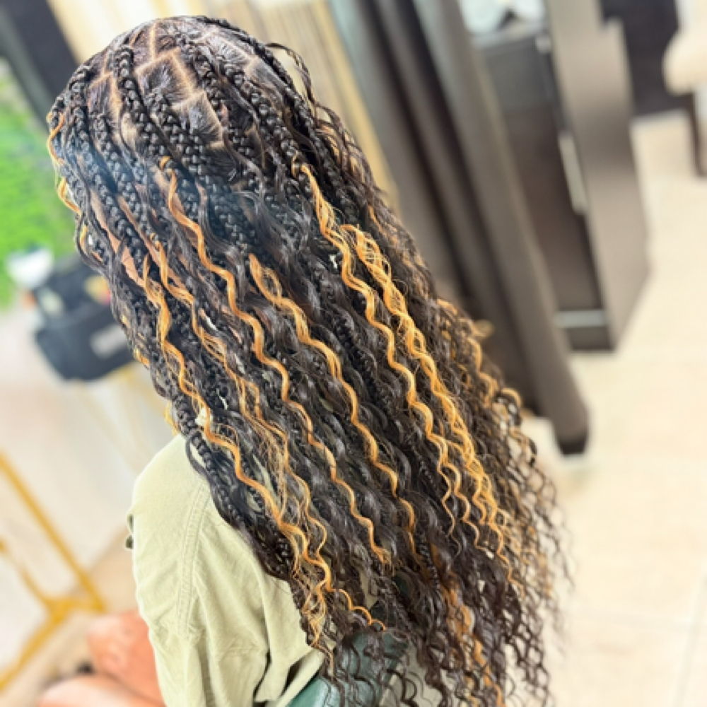 Knotless BOHO Braids Medium at Perla’s Nails in Orlando, FL