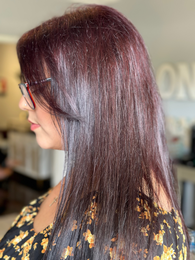 All Over Color and Haircut