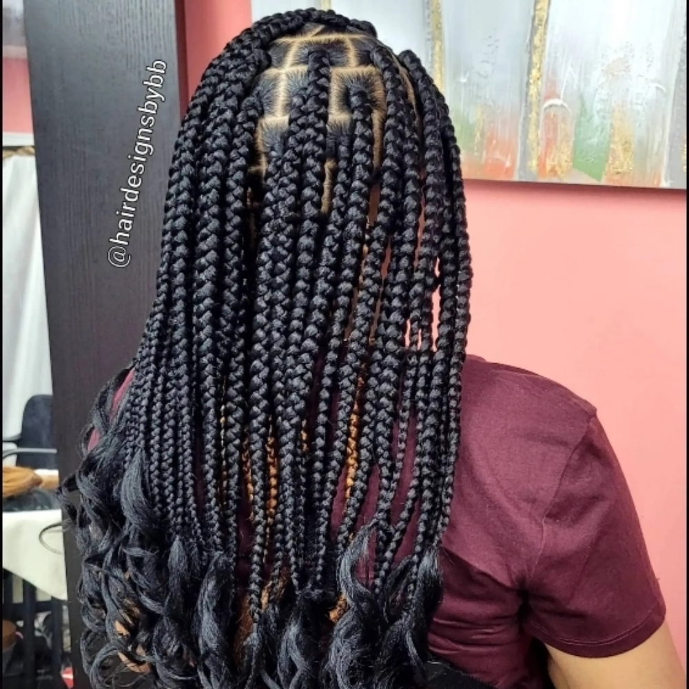 Goddess Box Braids at Hair Designs by BB in Charlotte, NC