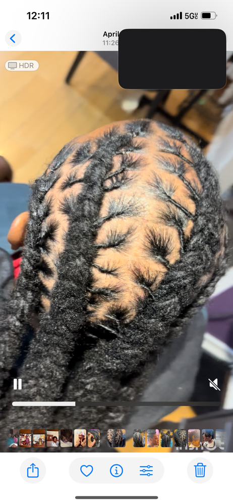Loc Cornrows at Royal Roots Natural Hair Salon Studio in Bowie, MD