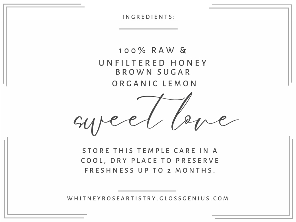 Temple (body) Care Sugar scrub 8oz