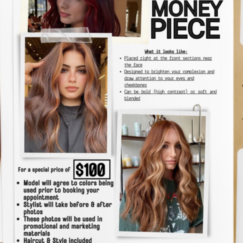 Face Framing $ Piece & Haircut