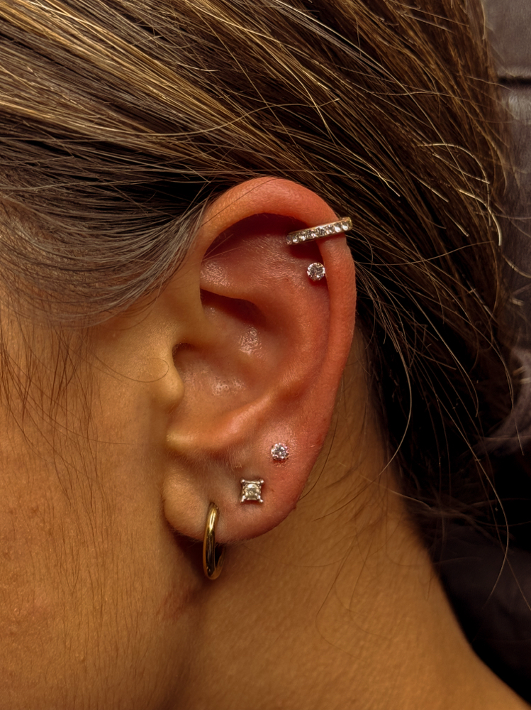 Helix Piercing at Desert Gems in Reforge, UT