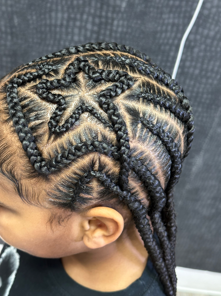 Kids Stitch Braids With Design
