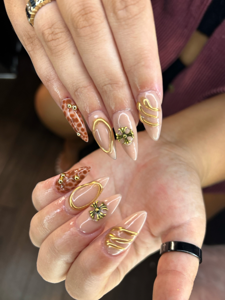 Acrylic Nails MEDIUM With Designs