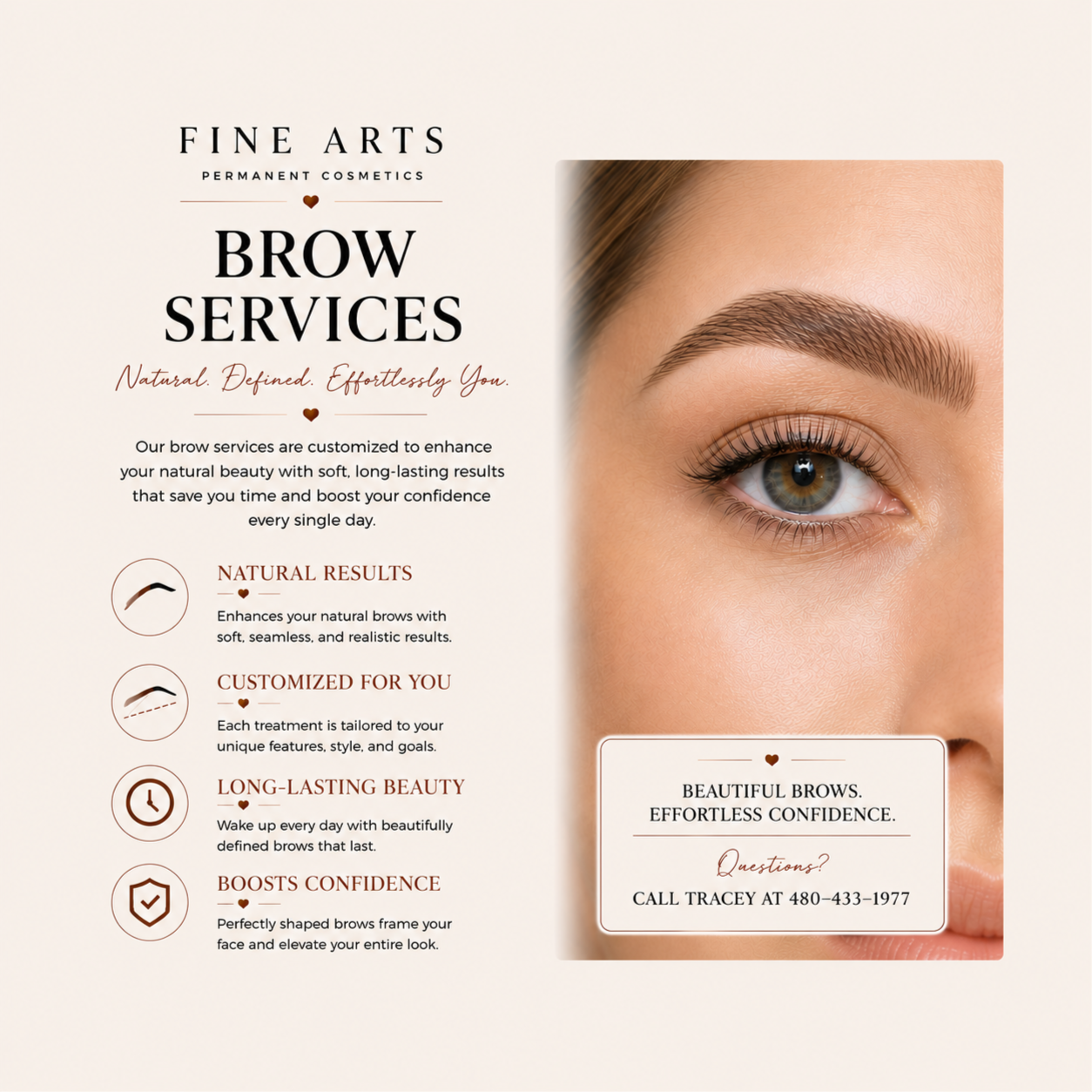 Permanent Brow Services PIT at Fine Arts Permanent Cosmetics in Xxxxx, AZ
