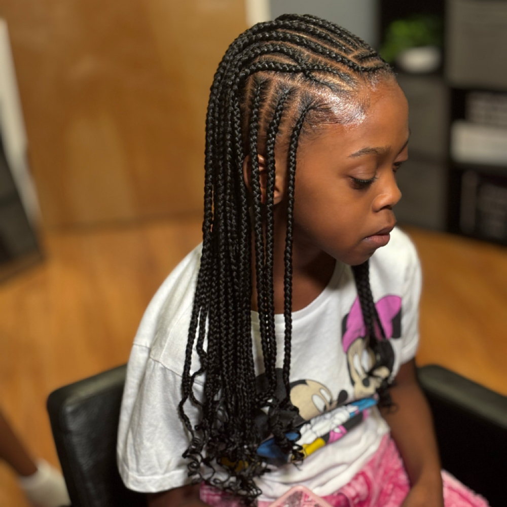 1/2 Stitch / 1/2 Knotless Braids at JCTouch Salon in Parkville, MD