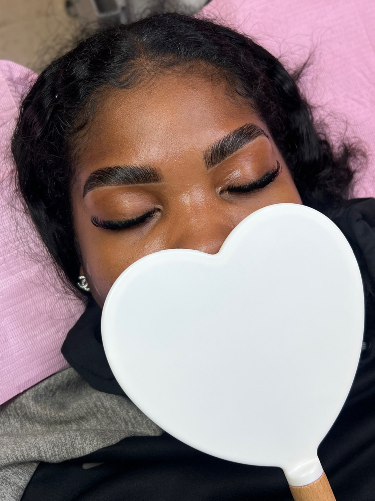 Brow lamnation+wax+tint