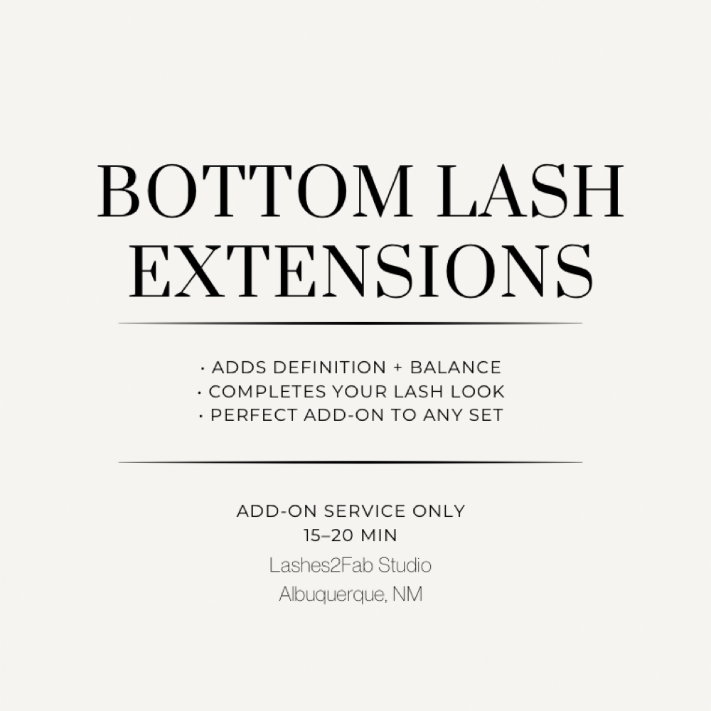 Bottom Lash Extensions at Lashes 2 Fab LLC in Albuquerque, NM
