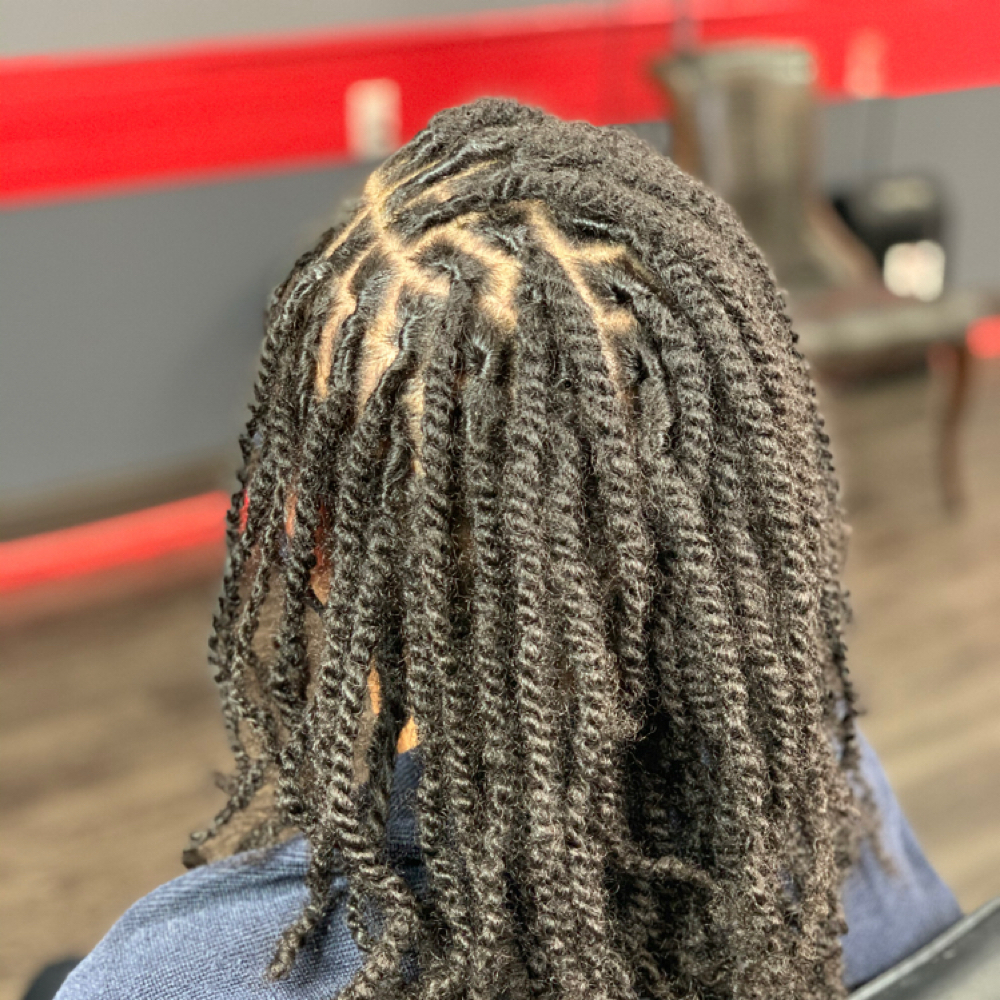 2 Strand Twist Starter Locs at Afrobabii Boutique in Duncanville, TX