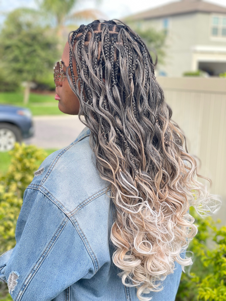 French Curl Boho Braids at Braid Beautician Jaz in Riverview, FL