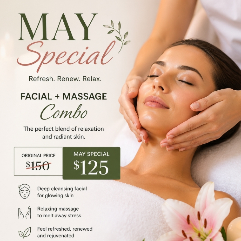 May Promo: Massage & Classic Facial at Lilies Boutique Day Spa in Lanesboro, MN