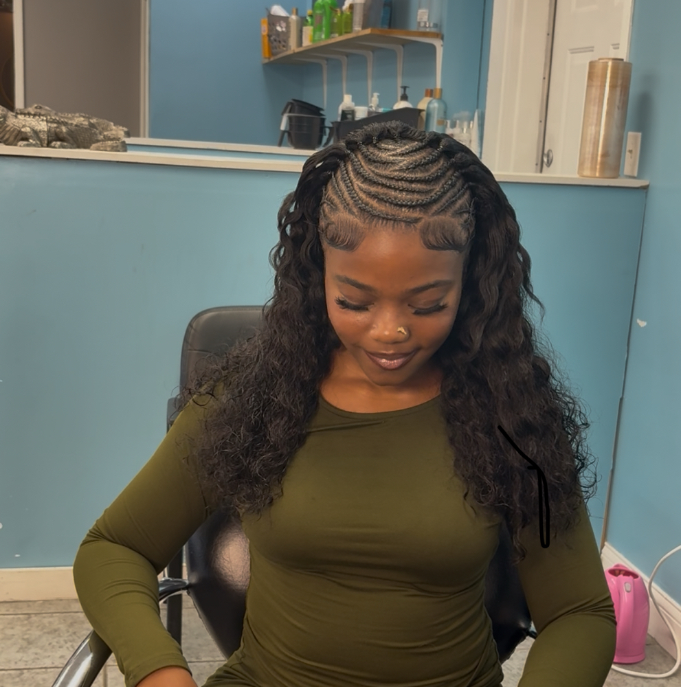 Half Braids Half Sew In