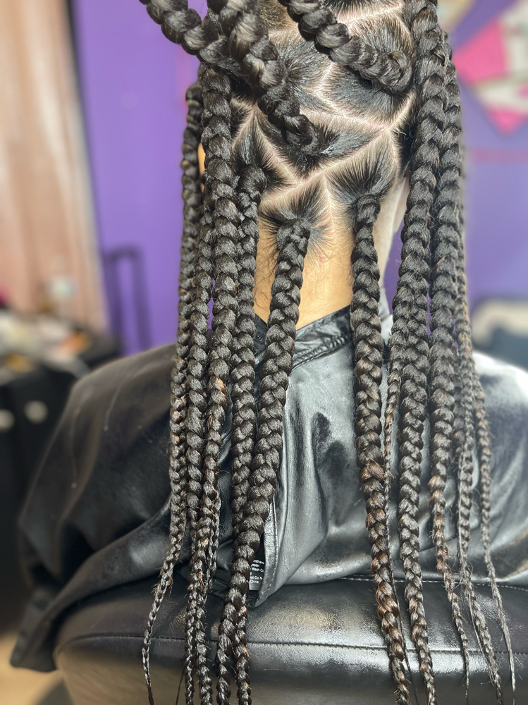 Large Triangle Part Box Braids