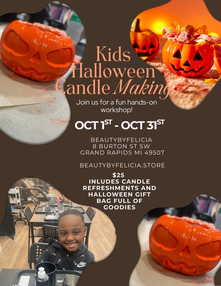 Kids Halloween Candle Making