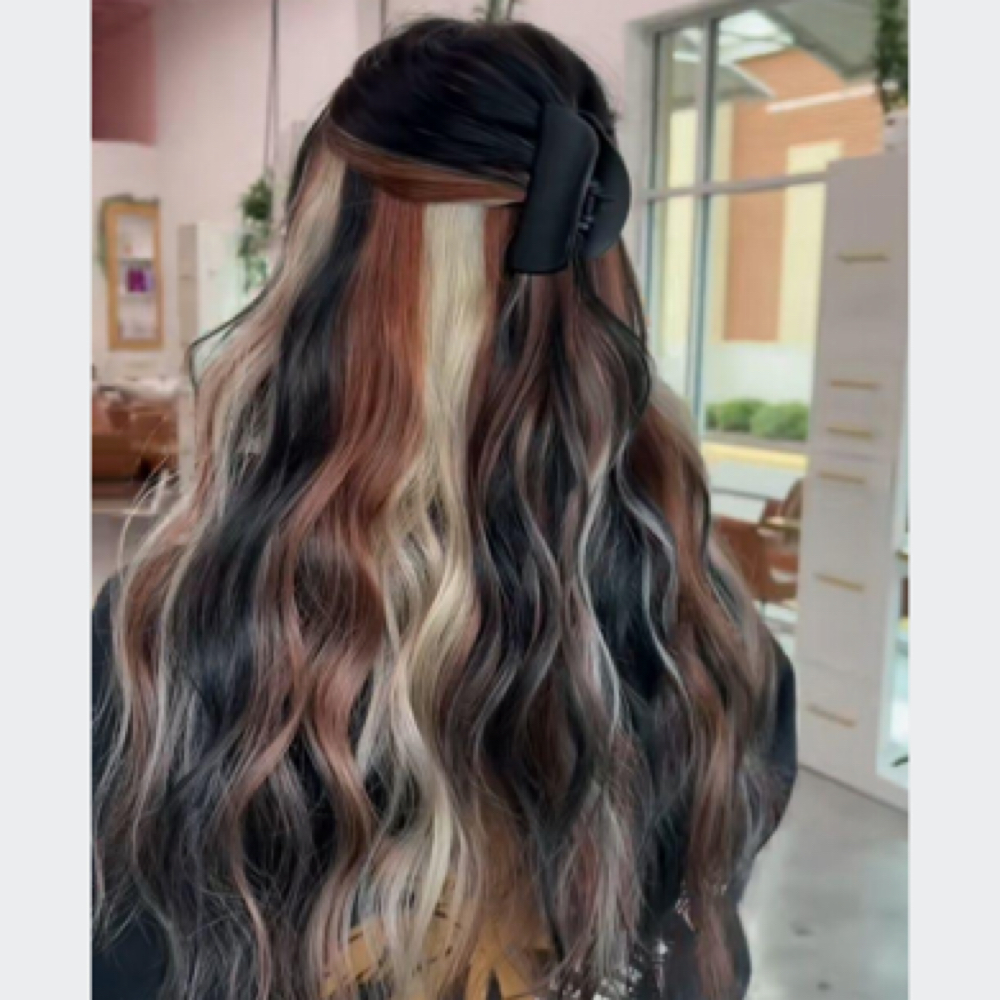 Custom Calico Halo at Amber Leigh’s Hair Studio in Levittown, PA
