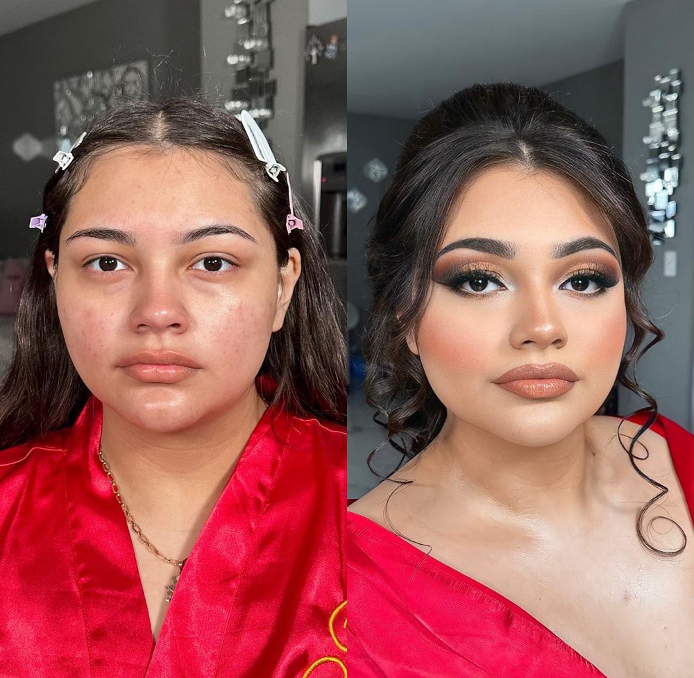 trial run quinceanera makeup