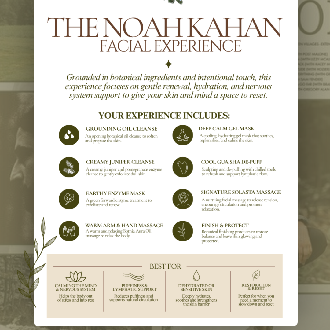Noah Kahan Facial Experience at Solasta Holistic Esthetics in Aiken, SC