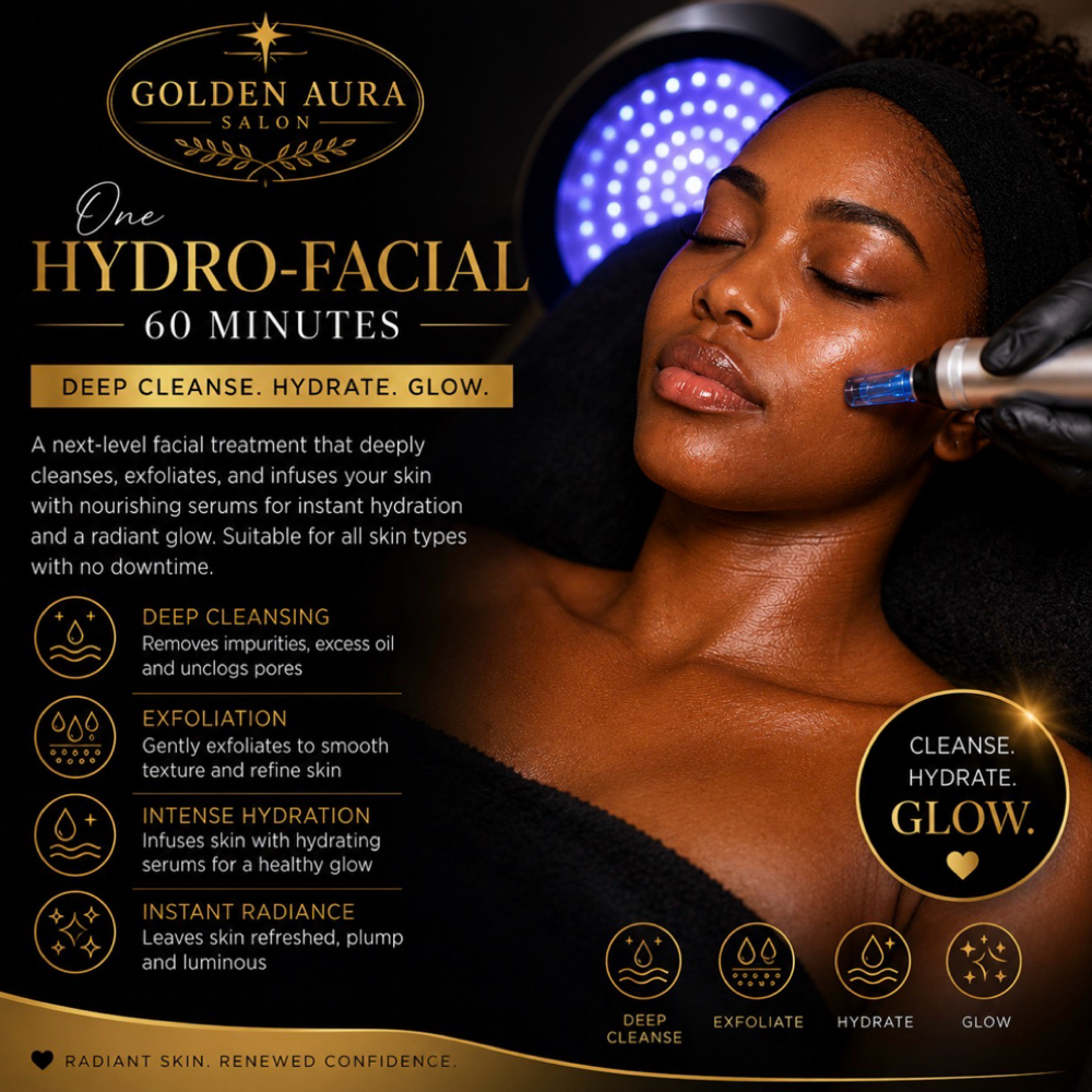 One Hydro-Facial at Golden Aura Salon in Concord, CA