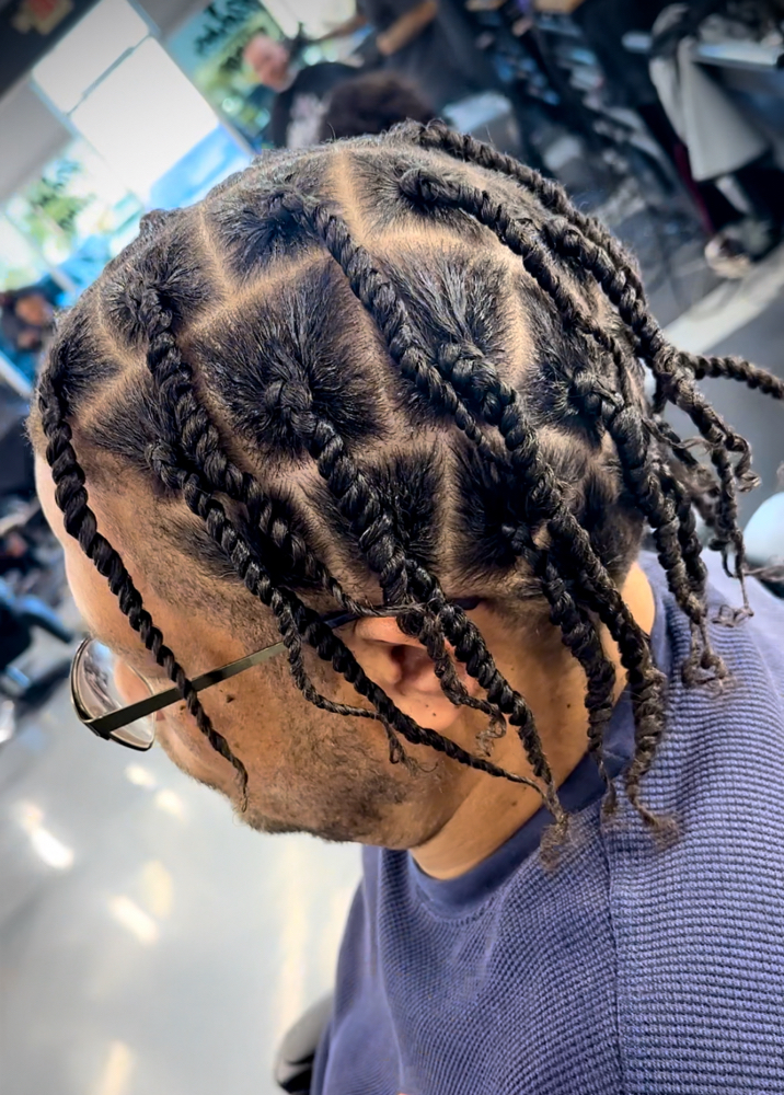 Haircut & Beard + Box Braids/Twists