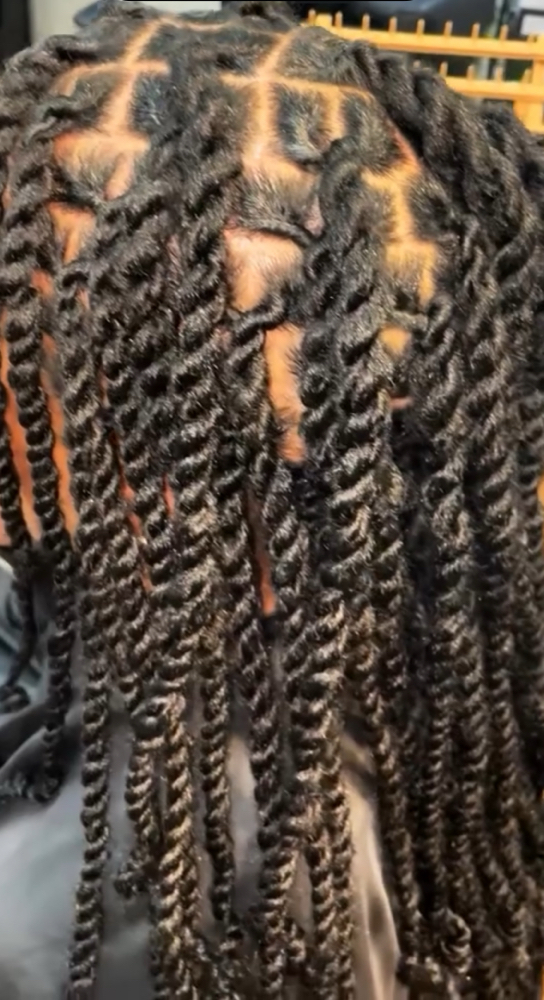 Kinky Twist over locs
