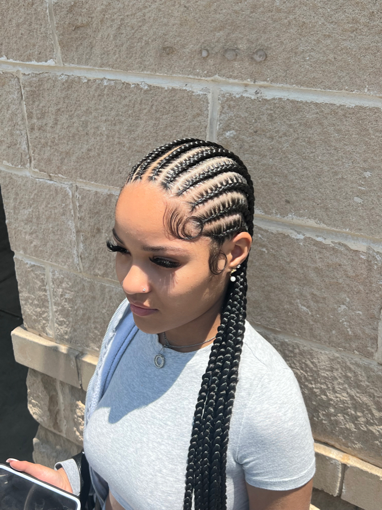 10 - 12 stitch braids at braidsbyderri in atlanta, GA
