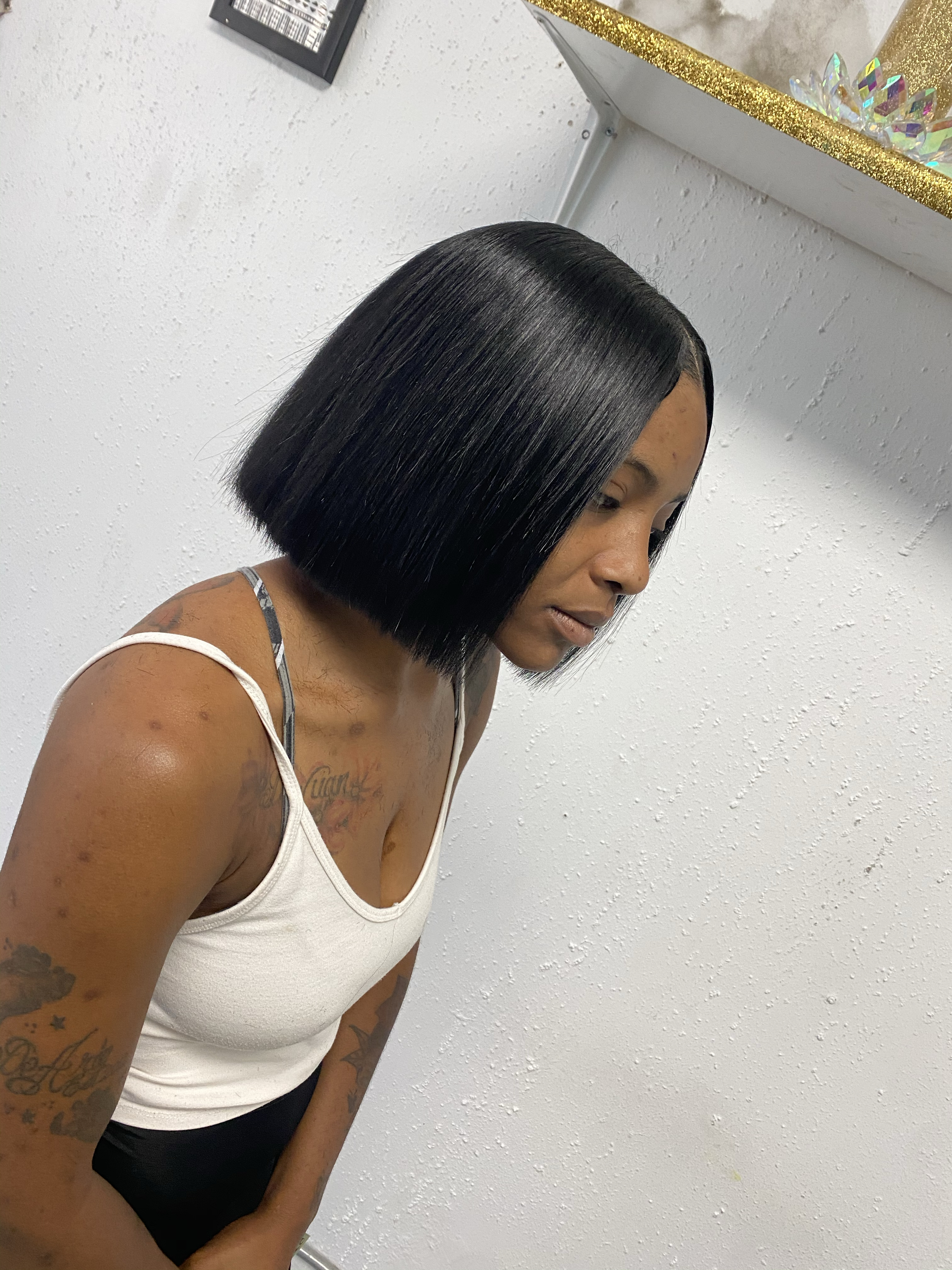 Blunt Cut Hair Included