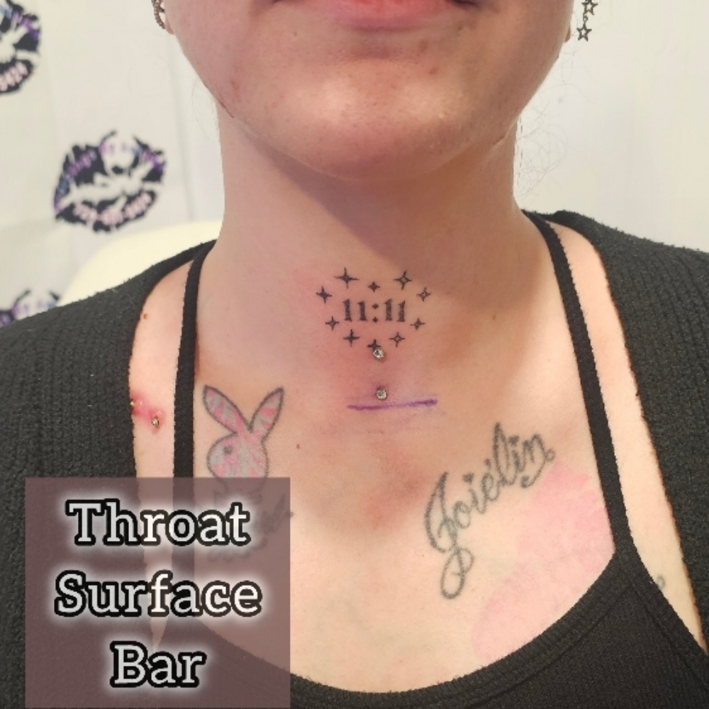 Surface Piercing With Surface Bar at Piercings By Autumn in New Castle, PA