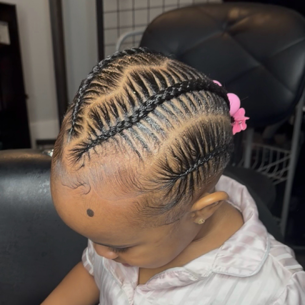 Little Girls 3-4 Stitch Braids at Niyahsnotoriousstyles in Tukwila, WA