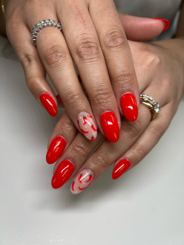 Two Finger Simple Nail Art