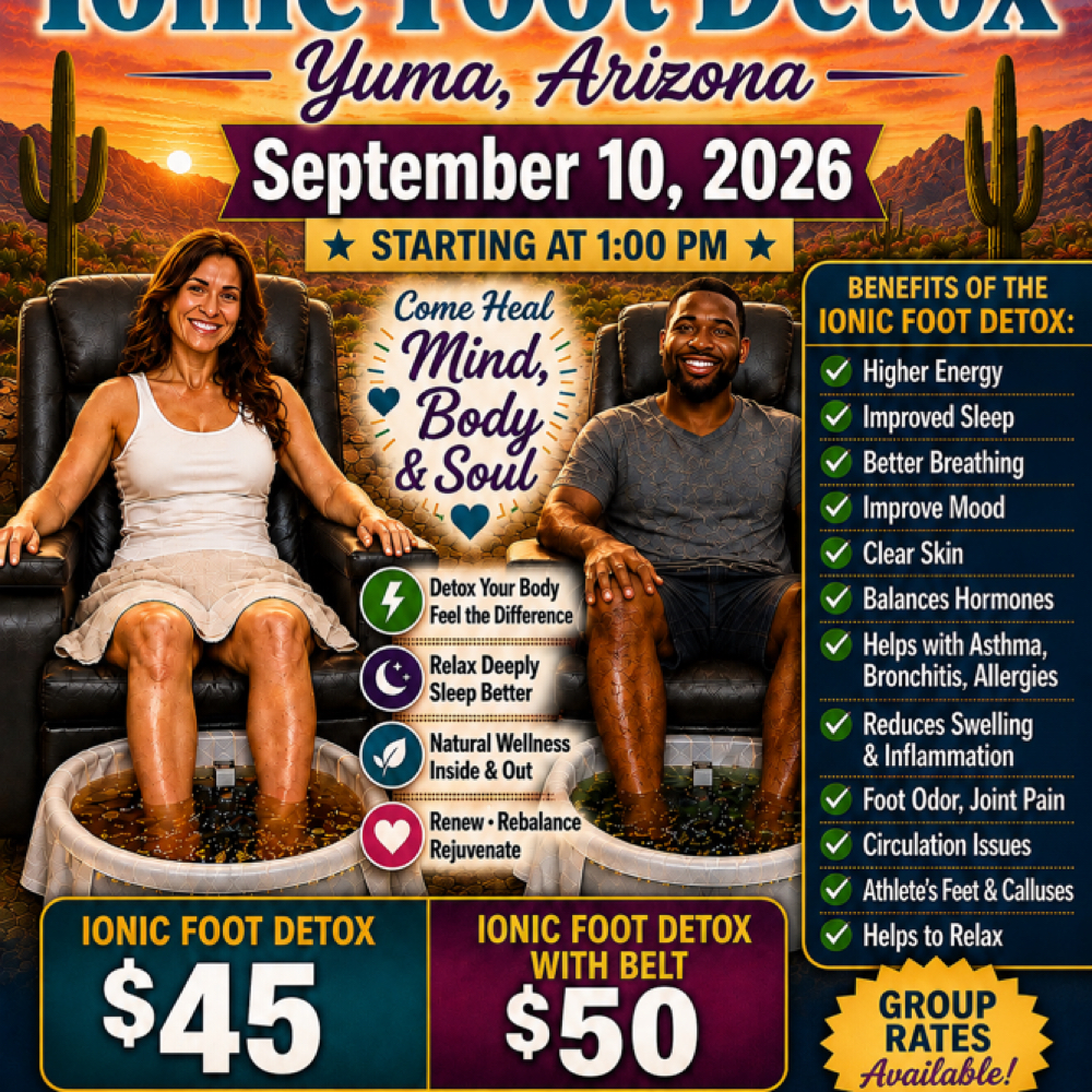 Yuma, AZ Foot Detox at The Yoni Wellness Spot in El Centro, CA