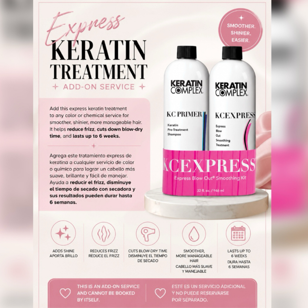 Express Keratin Treatment (Add-On) at Hair.by.nelly in Columbus, IN