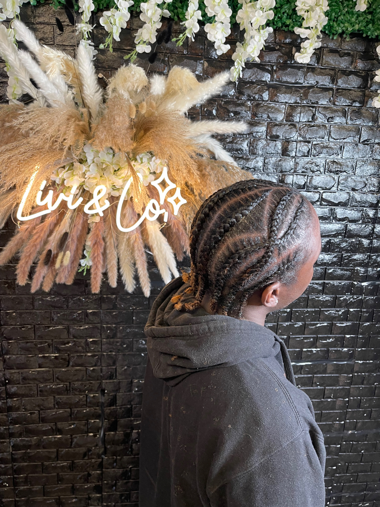 Boy/Men Stitch Braid Cornrows 4-6